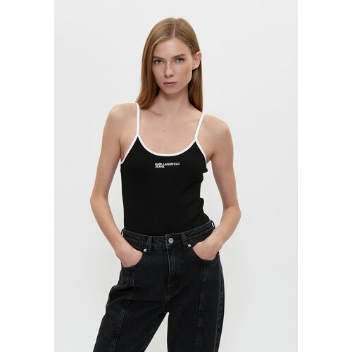 фото Боди бельевое karl lagerfeld jeans, размер l, черный