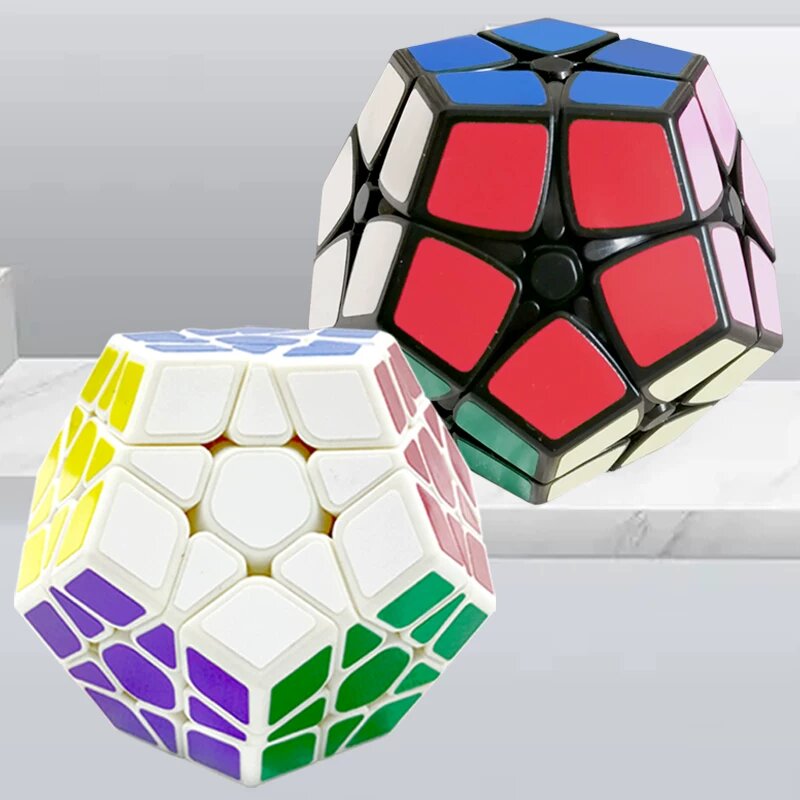 Qiyi Белый Мегаминкс Головоломка + Shengshou 2x2 Мегаминкс Спортивная Головоломка, Высококачественная 3D Головоломка