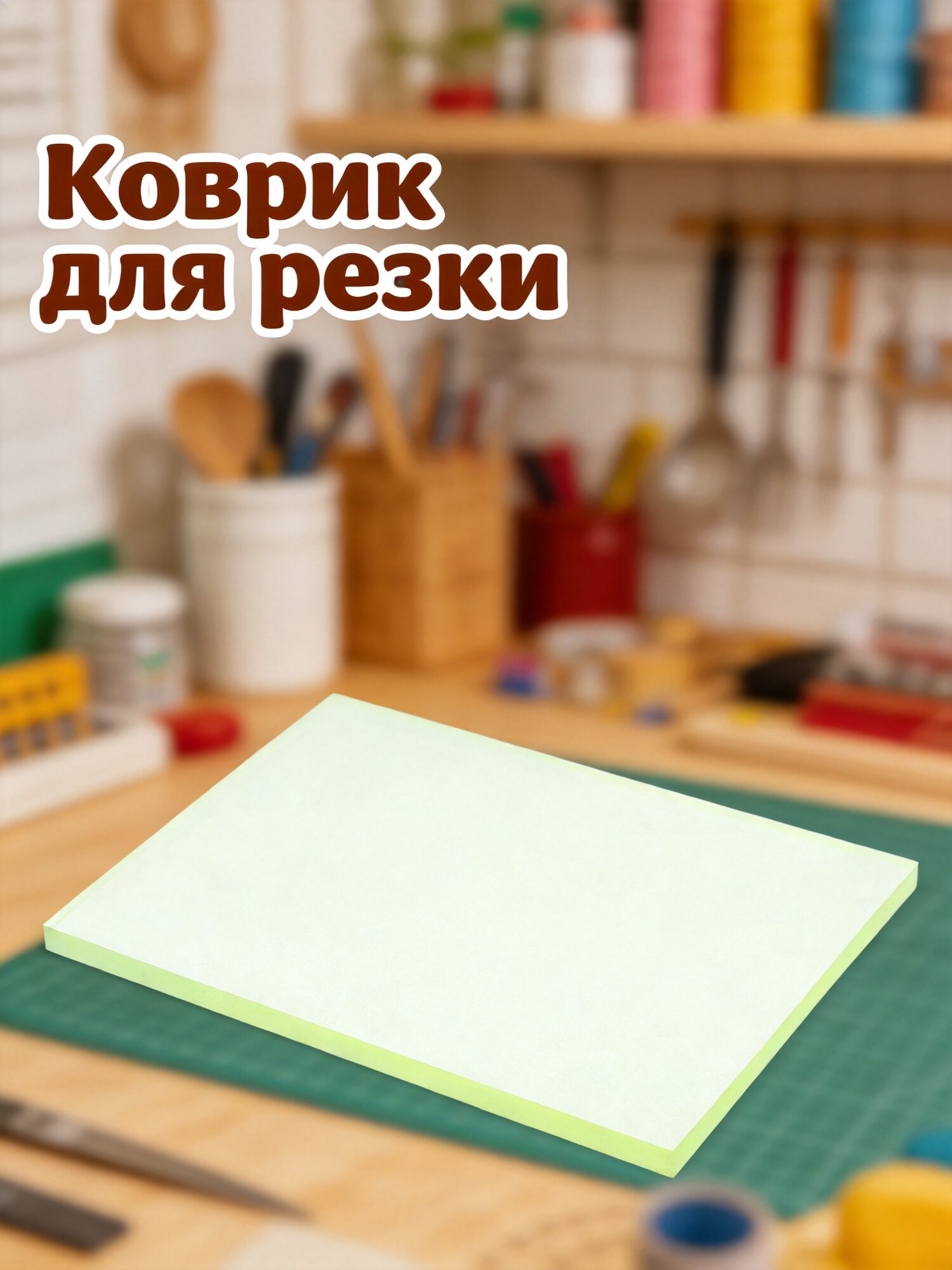 Надёжная Резиновая Подставка Для Резки Ткани Жёлтого Цвета 20X14X0 8Cm