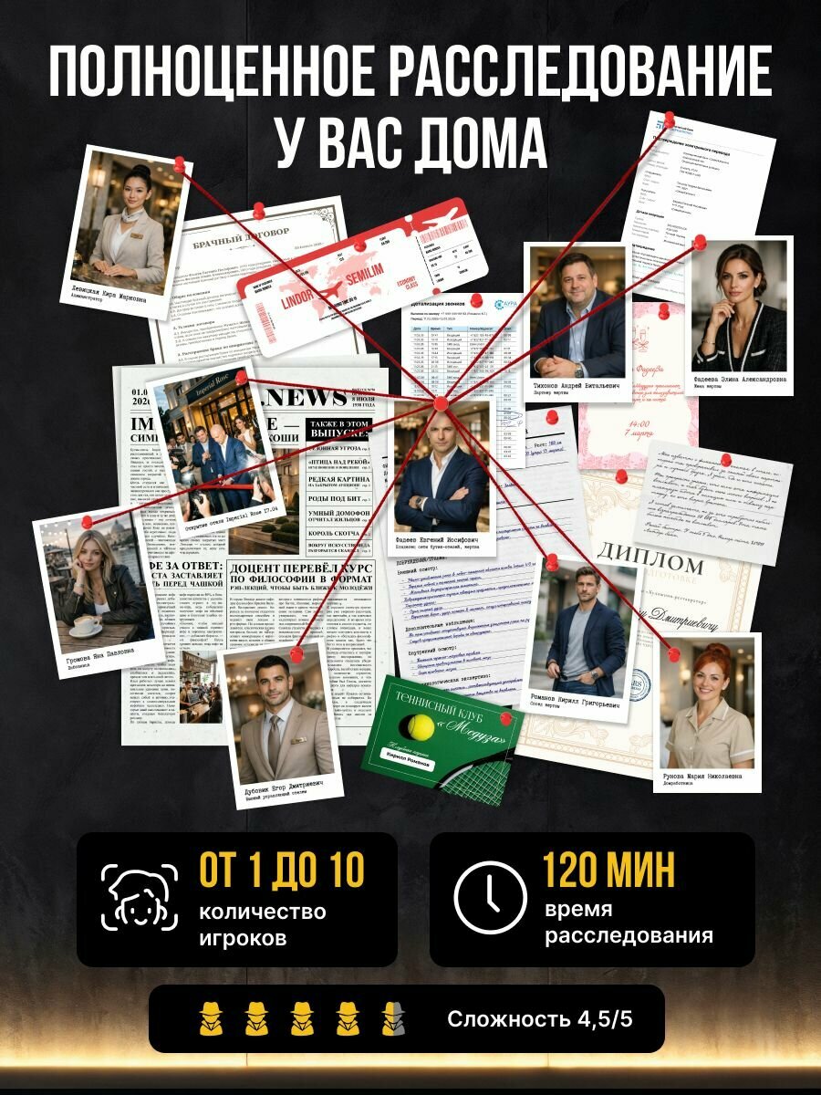 Детективная настольная игра Дело 52 — фото 1
