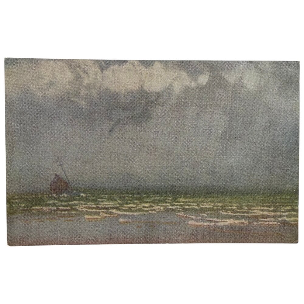 Почтовая открытка "В бушующем море" 1910-1917 гг. Германская Империя