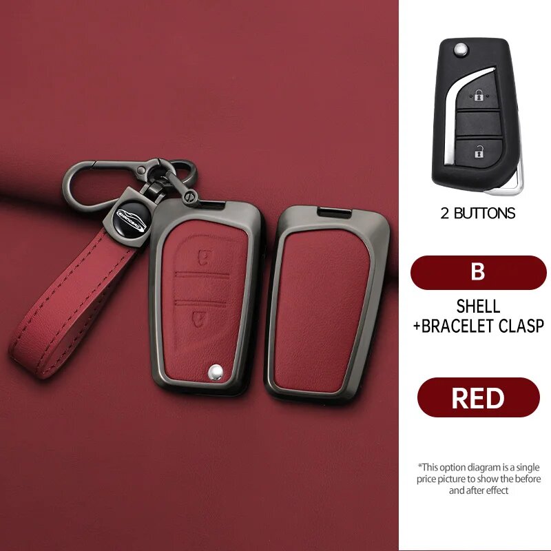 Чехол для ключа Toyota Red A-style 2