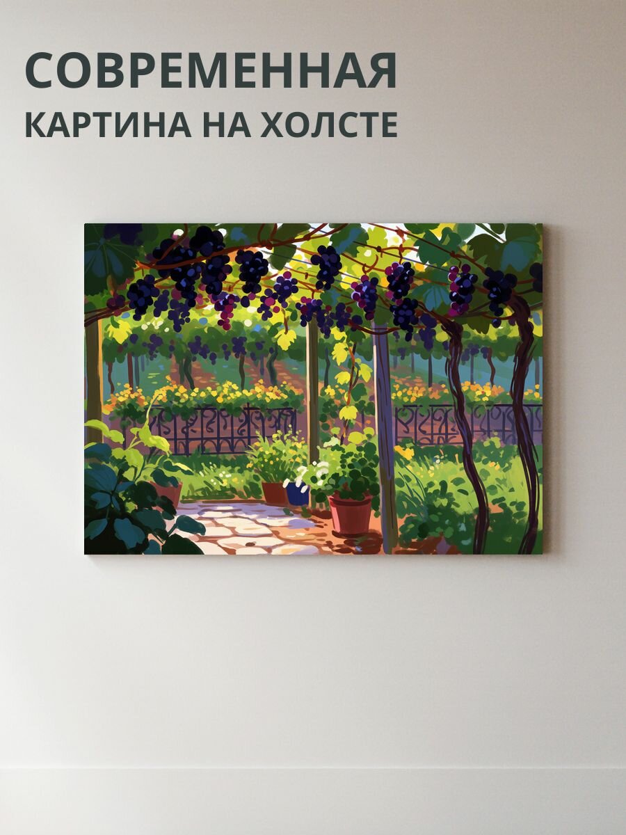 Картина на холсте Натюрморт с виноградом 70x50 см
