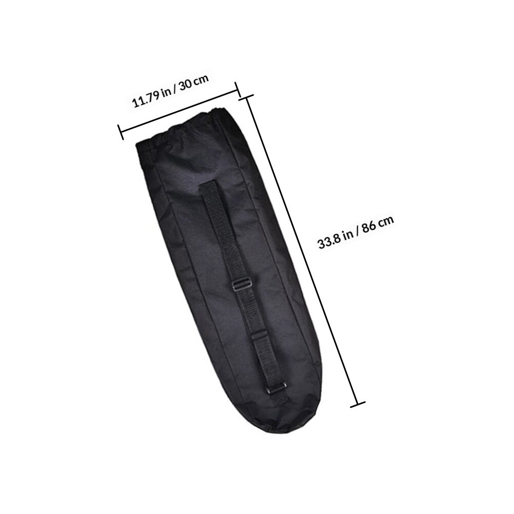 Черная Сумка Для Скейтборда Из Термостойкой Ткани Oxford 86X30Cm С Регулируемым Ремнем И Замковыми Карманами