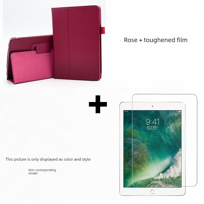 Samsung Tab S 10.5 T800/T805 Чехол с закаленным стеклом для экрана - Полный чехол с защитой от скольжения, книжный стиль