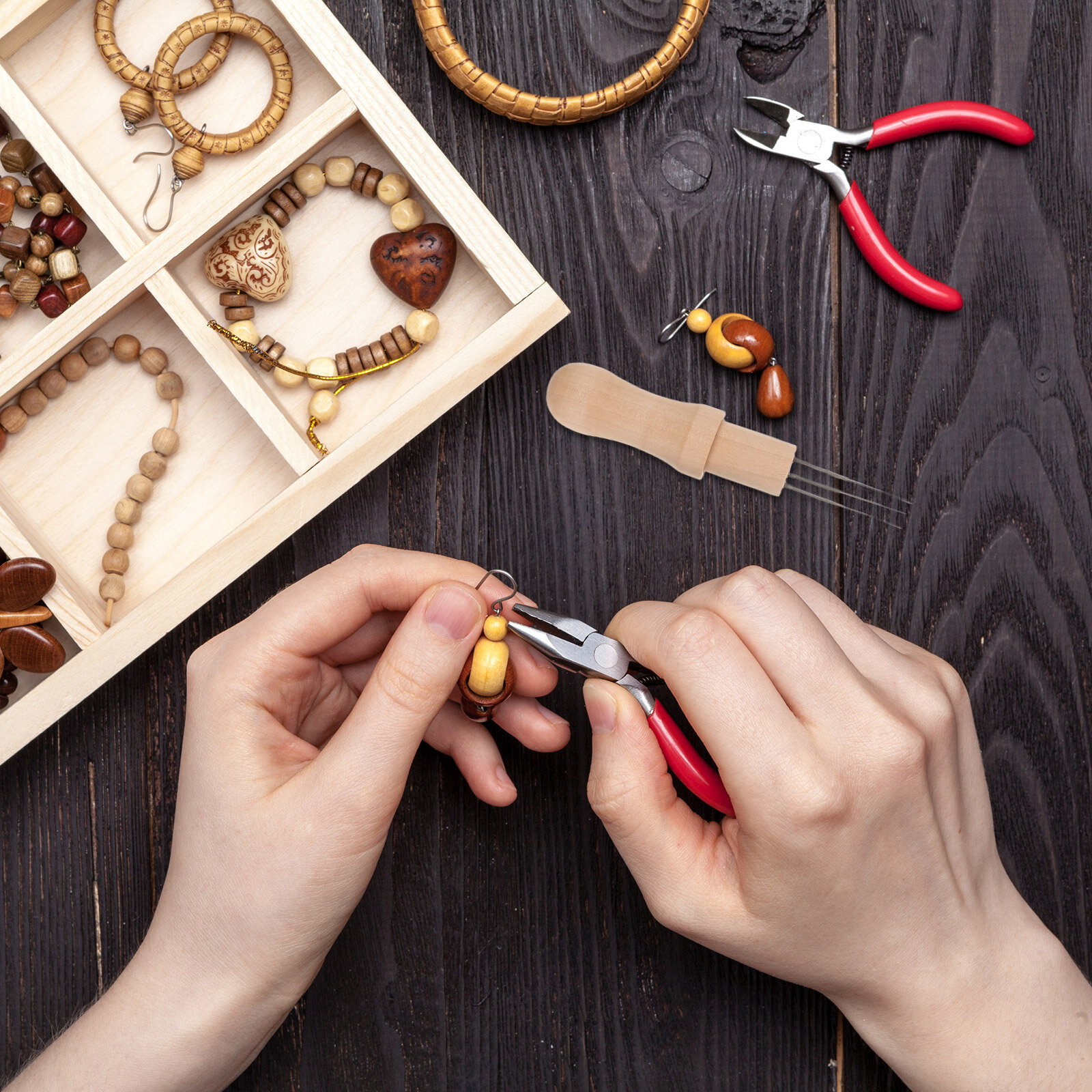 Набор для валяния из шерсти с толстой войлочной подложкой и иглами для рукоделия