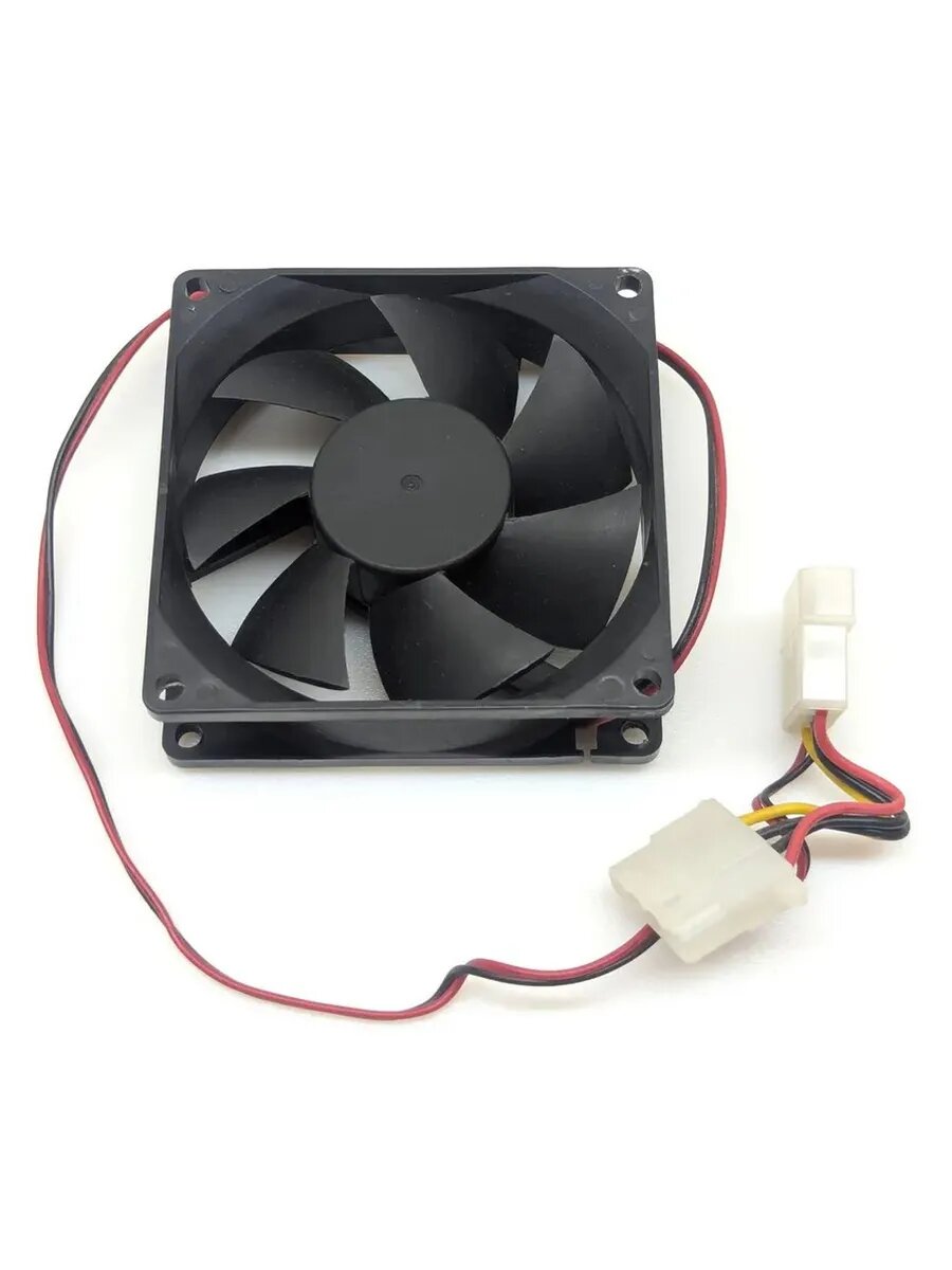 Вентилятор 80x80х25 мм. 12V 2 molex, 2 штуки