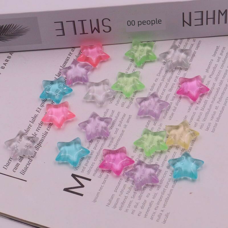 Акриловые игрушки-звезды с подсветкой для детей, 10 штук, случайные цвета для ночного игры