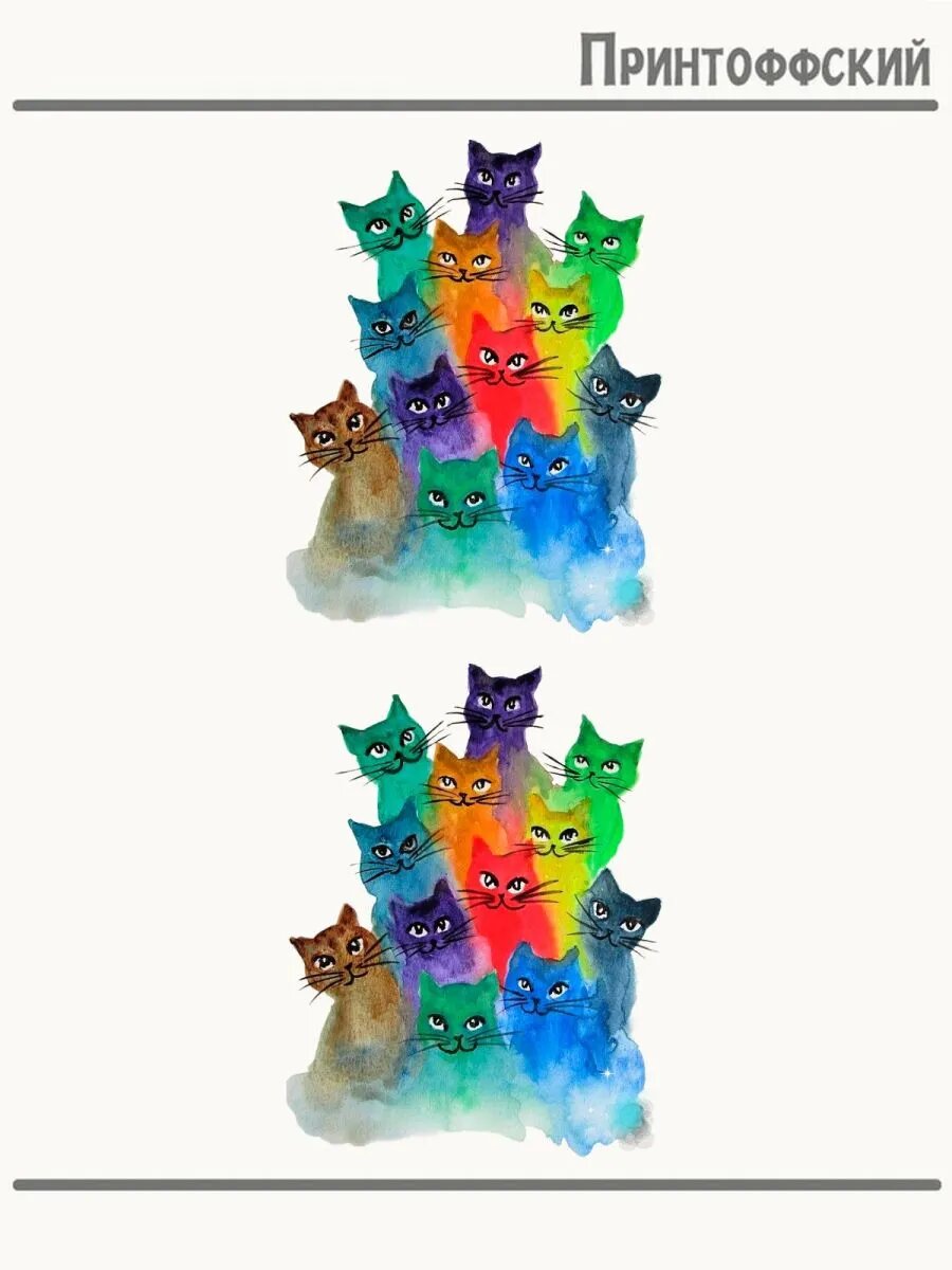 2-е (Две) Термонаклейки Коты