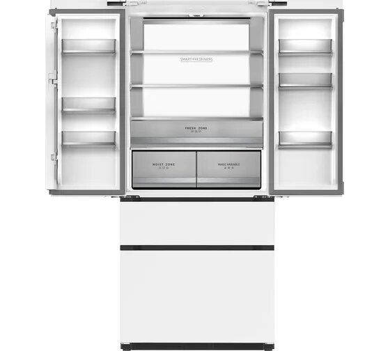 Холодильник RFD 517 BI WHITE GLASS