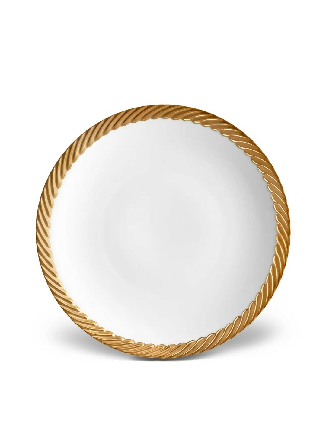 Десертная тарелка, L’Objet, Corde, 22 см, фарфор, 24-каратное золото, дизайн США