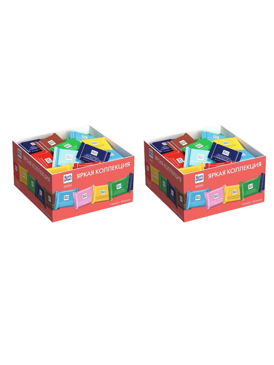 Ritter Sport Набор мини-шоколада Mini 7 вкусов, 1,4 кг, 2 шт