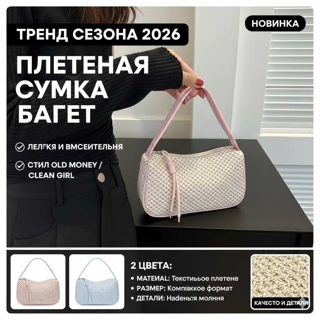 Сумка багет