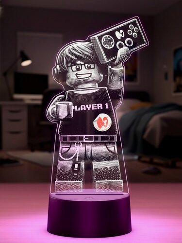 Изображение товара Ночник Лего - LEGO. Яркий акцент в интерьер — стильный декор для комнаты, который сразу цепляет взгляд.