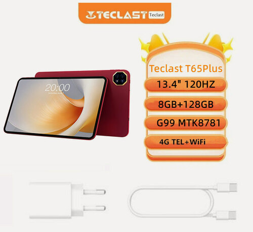 Изображение товара Teclast Планшет T65plus,13.4-inch large screen, MAX20GB+128GB, MTK G99, IPS-экран1920x1200, Android 15, 13.4", 128GB
