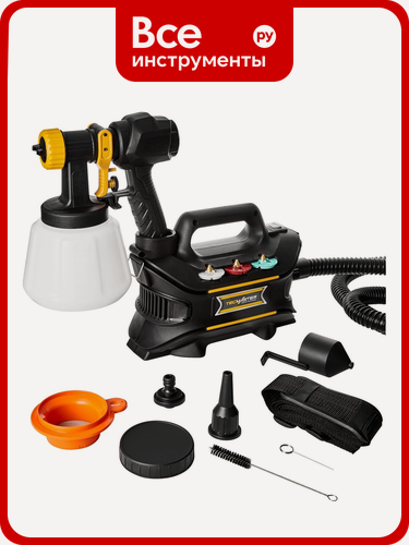 Изображение товара Краскопульт электрический TECMASTER T 1000 DIY с комплектом металлических форсунок 1231000
