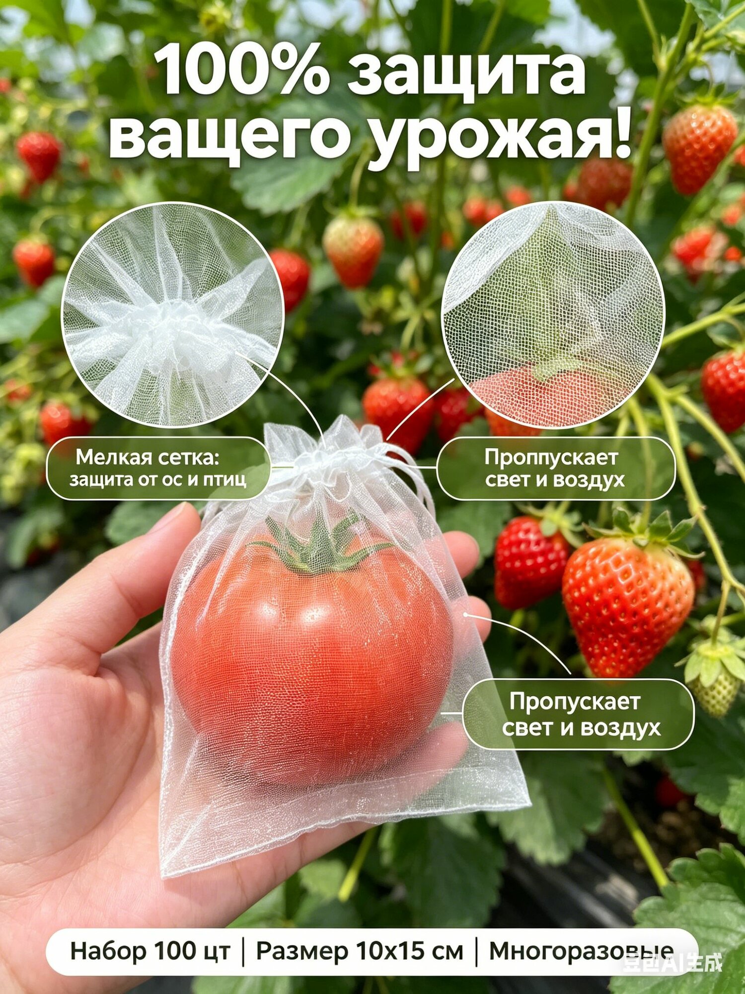 Мешки садовые 15.1 см 100 шт