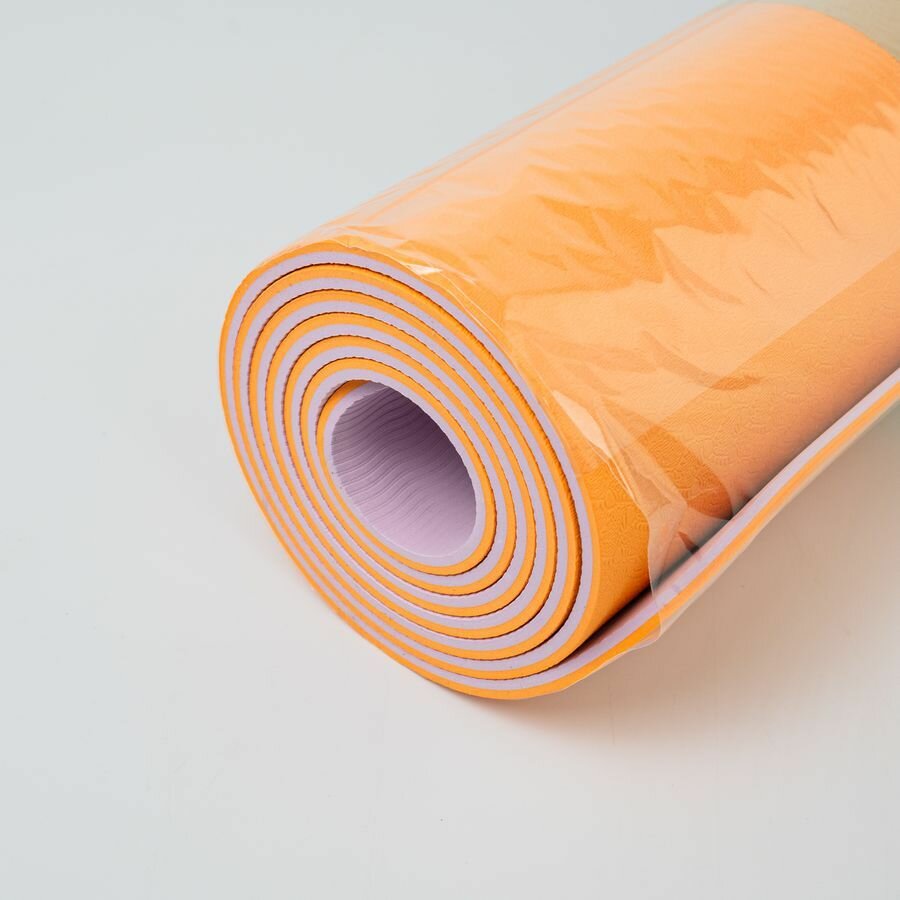 Коврик для фитнеса и йоги, 61х182 см, нескользящий