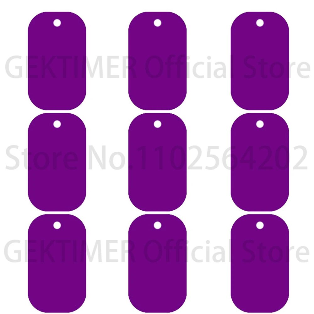 Фиолетовые бирки GEKTIMER 50x30x1mm