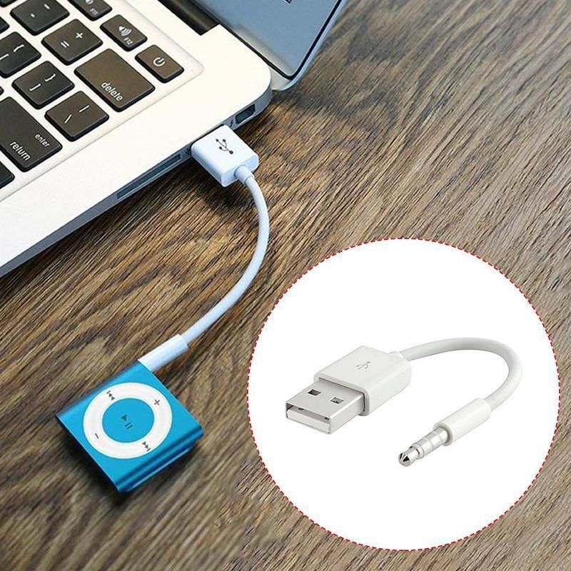 USB-кабель-адаптер для подключения MP3-плееров и наушников, 3,5 мм, длина 15 см.