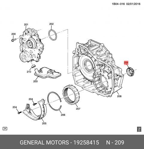 Уплотнение Ведущего Вала Акпп Org (GM/Opel/Chevrolet 19258415)