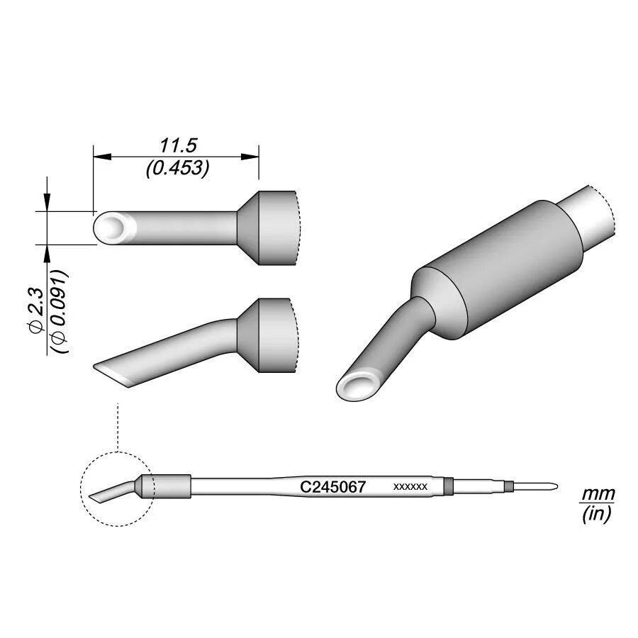 Жало мини-ложка 2.3mm JBC C245067