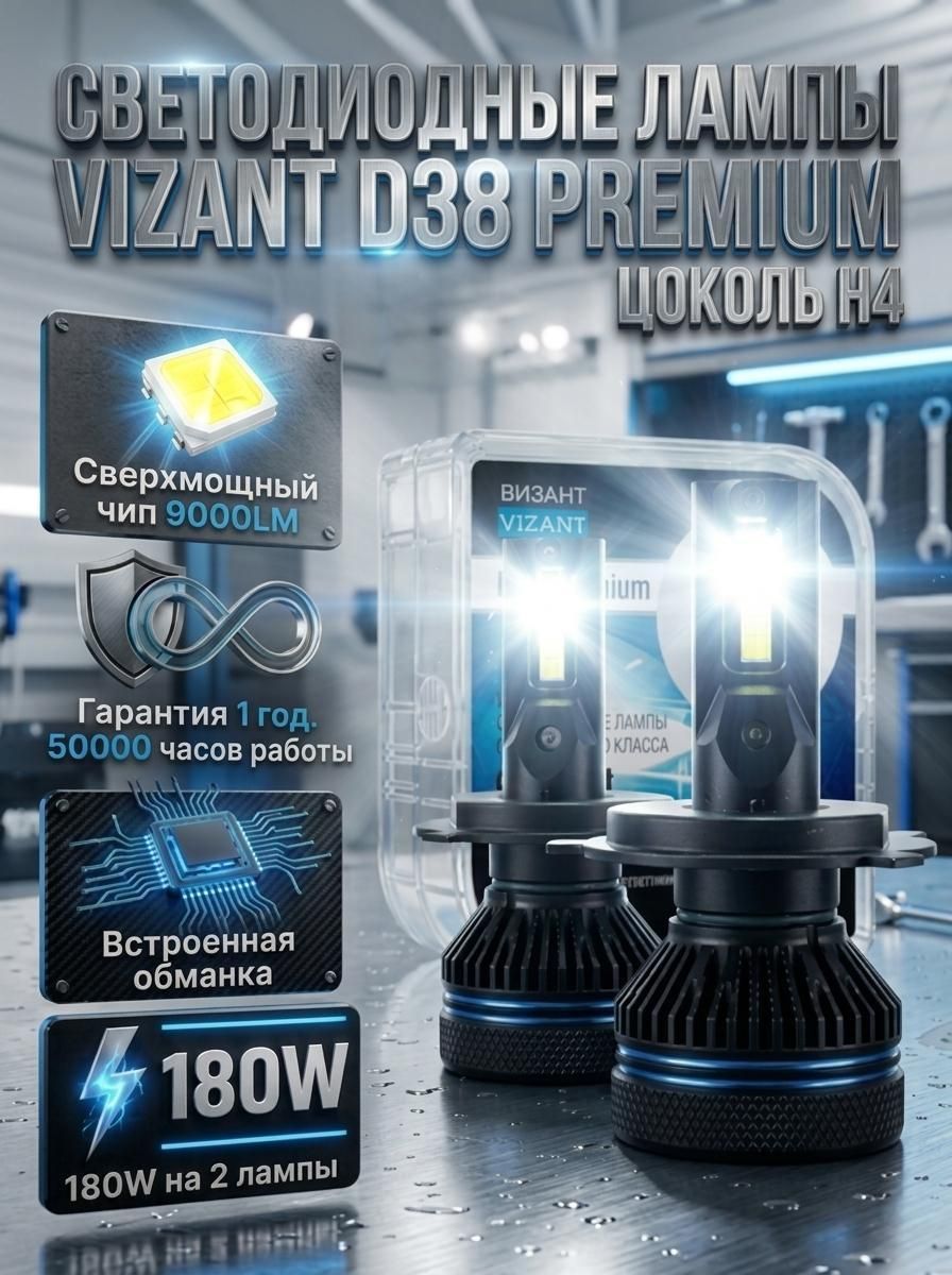 Лампа автомобильная Vizant d38h4