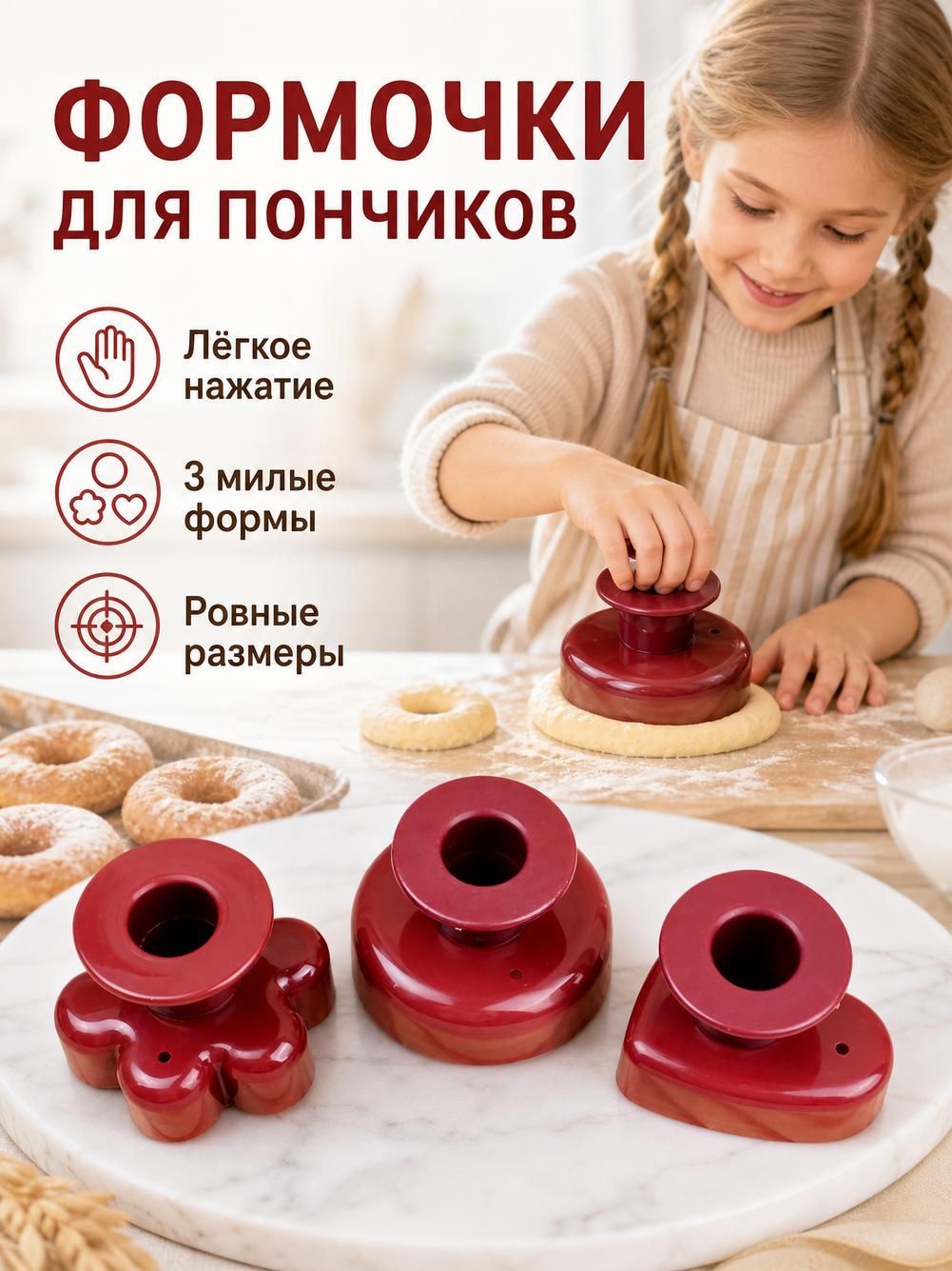 Формочки для печенья в виде пончиков