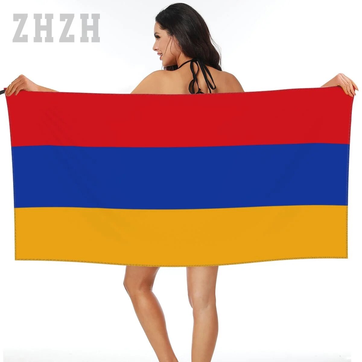 Банное полотенце ZHZH с флагом Армении из микрофибры 160x80cm, 2