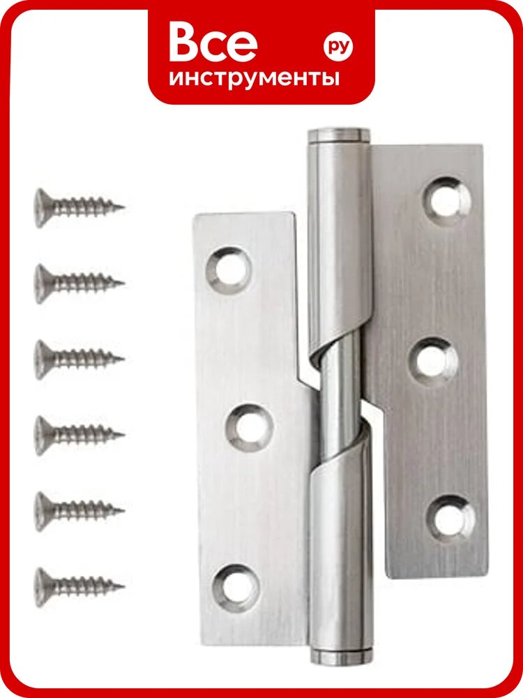 Петля врезная самозакрывающаяся Avers 76х51х1,5-INOX/201-R 35049 00035049