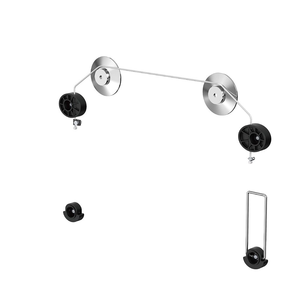 BRATECK / LUMI LED-01X черно-серый настенный ультратонкий кронштейн трос/струна для телевизора