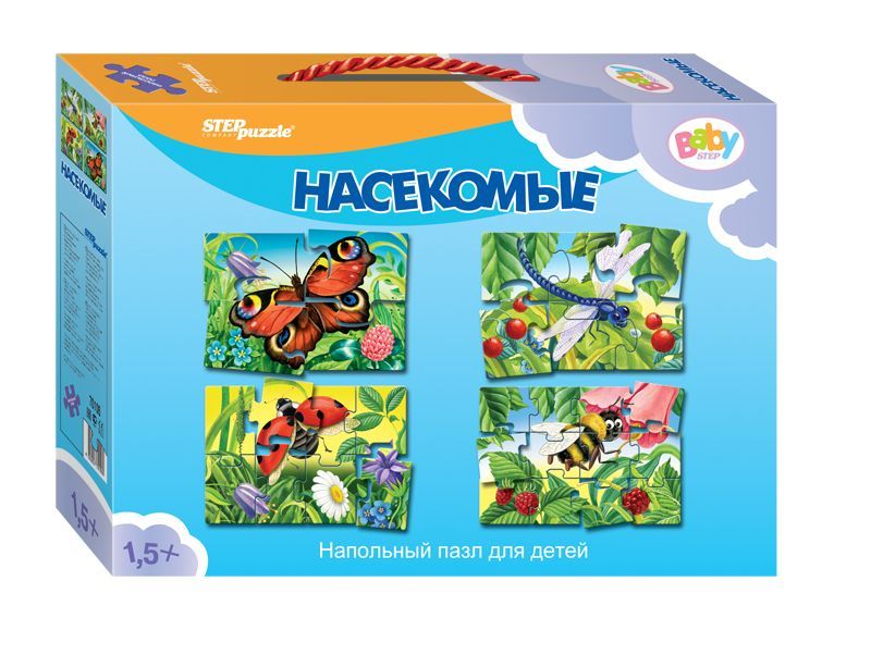 Step Puzzle Пазл для малышей Насекомые 4 в 1