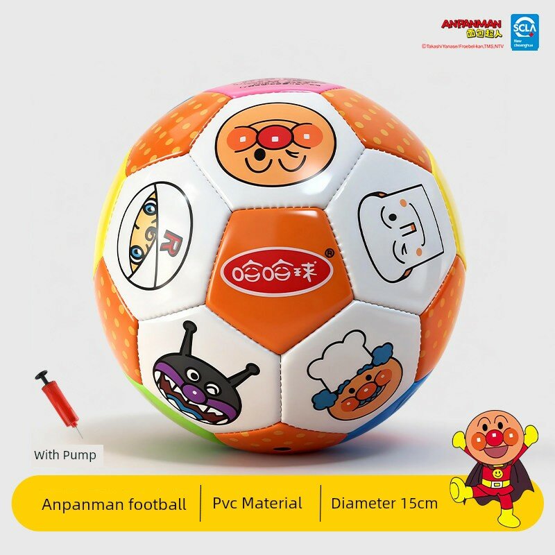 Anpanman детский футбольный мяч диаметр 15 см включает насос прочный для дошкольных спортивных занятий идеален для