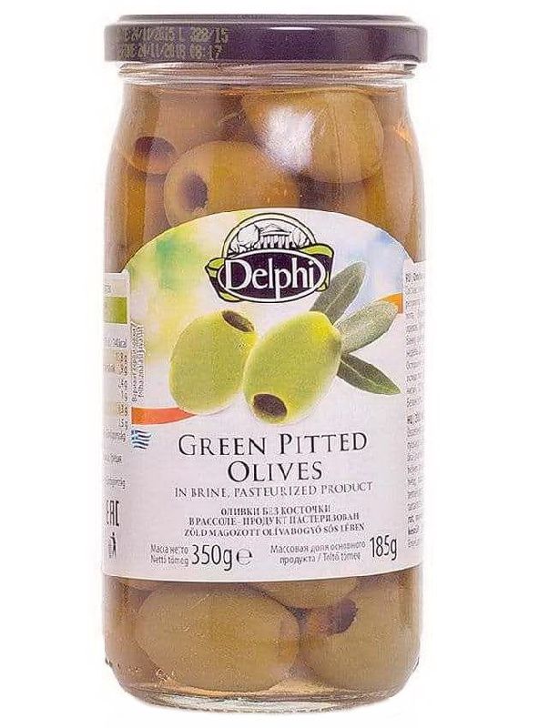 Оливки DELPHI без кости в рассоле /стекло/ 350г