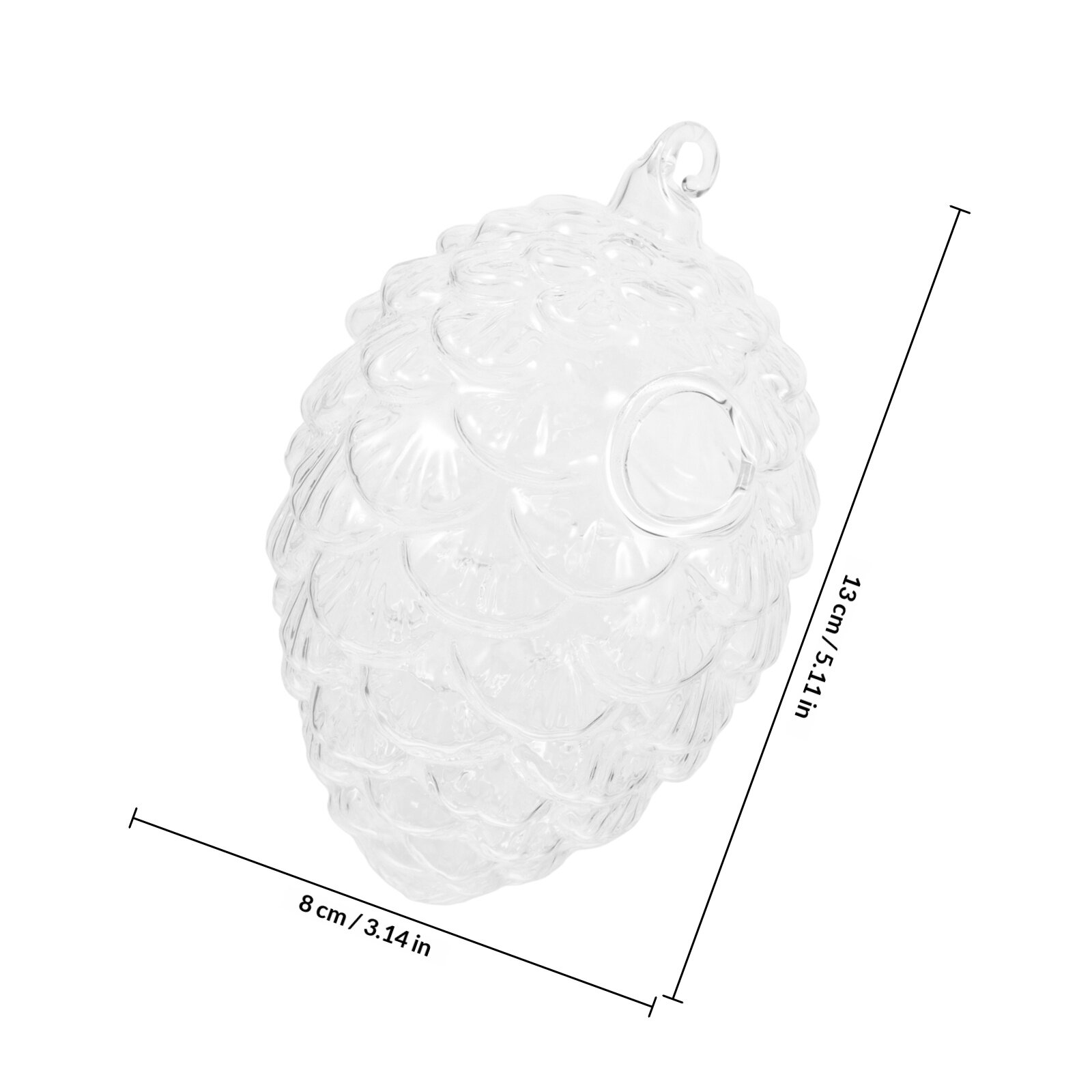 Кормушка Для Колибри Из Прозрачного Стекла Формы Сосны 13.00X8.00X8.00CM