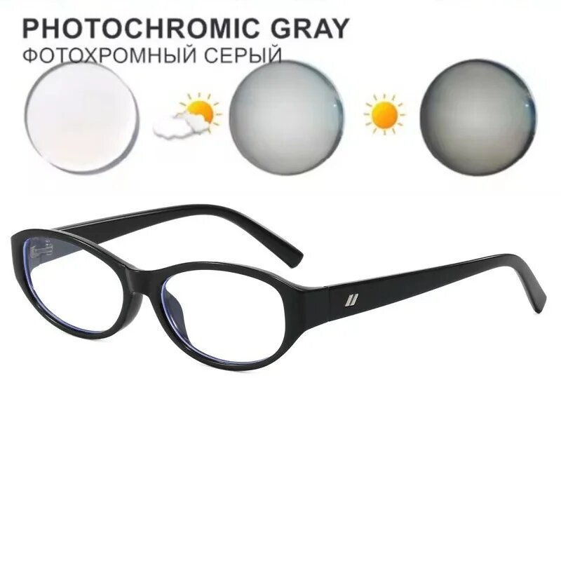 Винтажные очки OLOEY Red Desire Cool для близорукости 0-6,0 Black Turn Gray, Customization