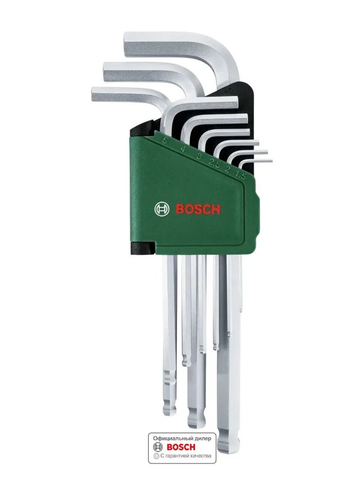 Набор имбусовых ключей Bosch Hex 9 предметов 1600A02BX9