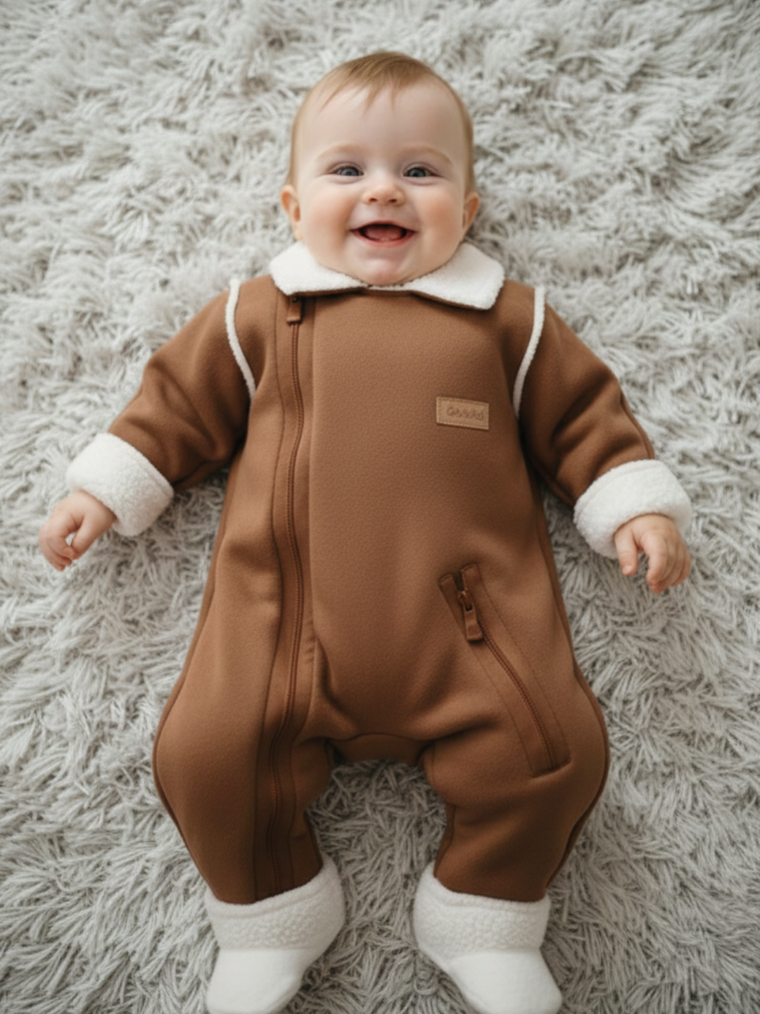 Комбинезон , размер 90, коричневый