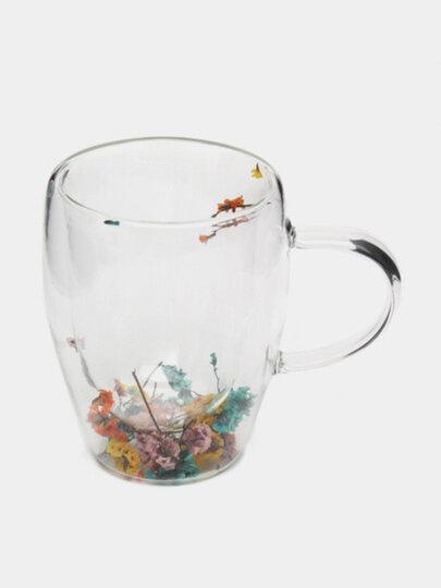 Двойная стеклянная кружка Двойная стеклянная кружка, термостойкий стакан, для кофе и чая, 250/350 мл