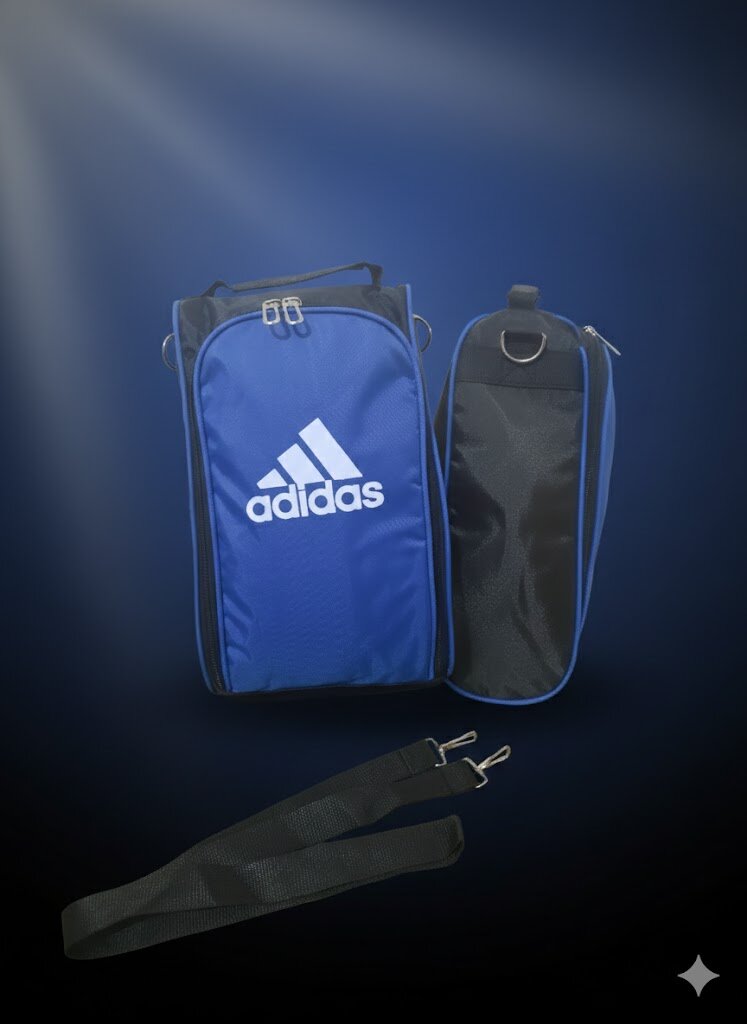 Сумка-рюкзак  Adidas, фактура рельефная, гладкая, голубой — фото 1