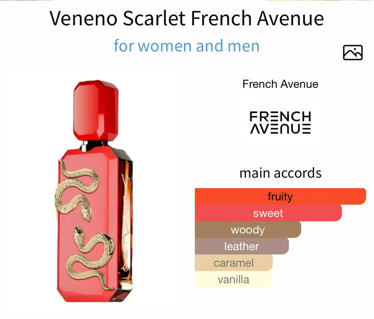Парфюм "VENENO SCARLET", от French Attitude, аромат змеиной роскоши