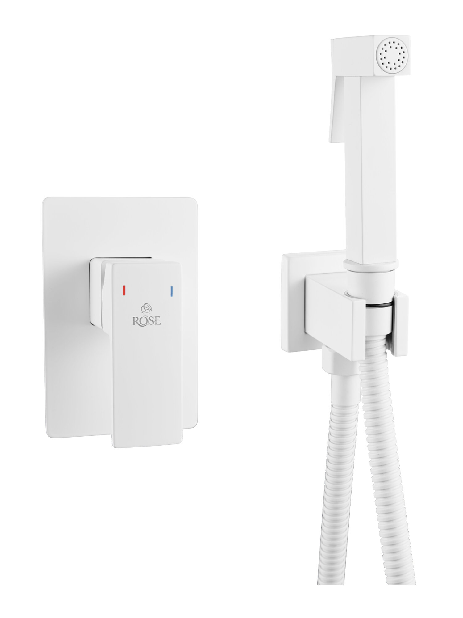 Гигиенический душ встроенный Rose R2805C, Белый