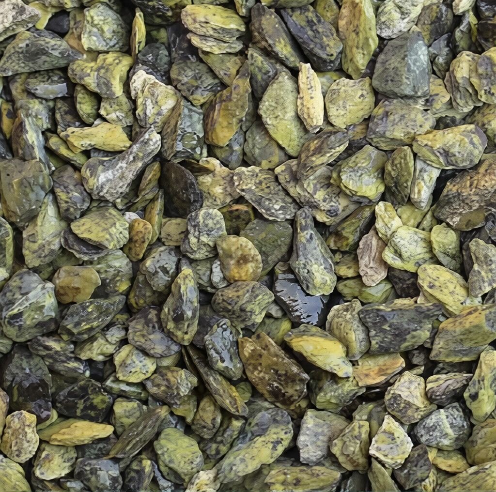 Уральский змеевик для аквариума, цветов и декора фракция 10-20 мм 1000 грамм вшунгите