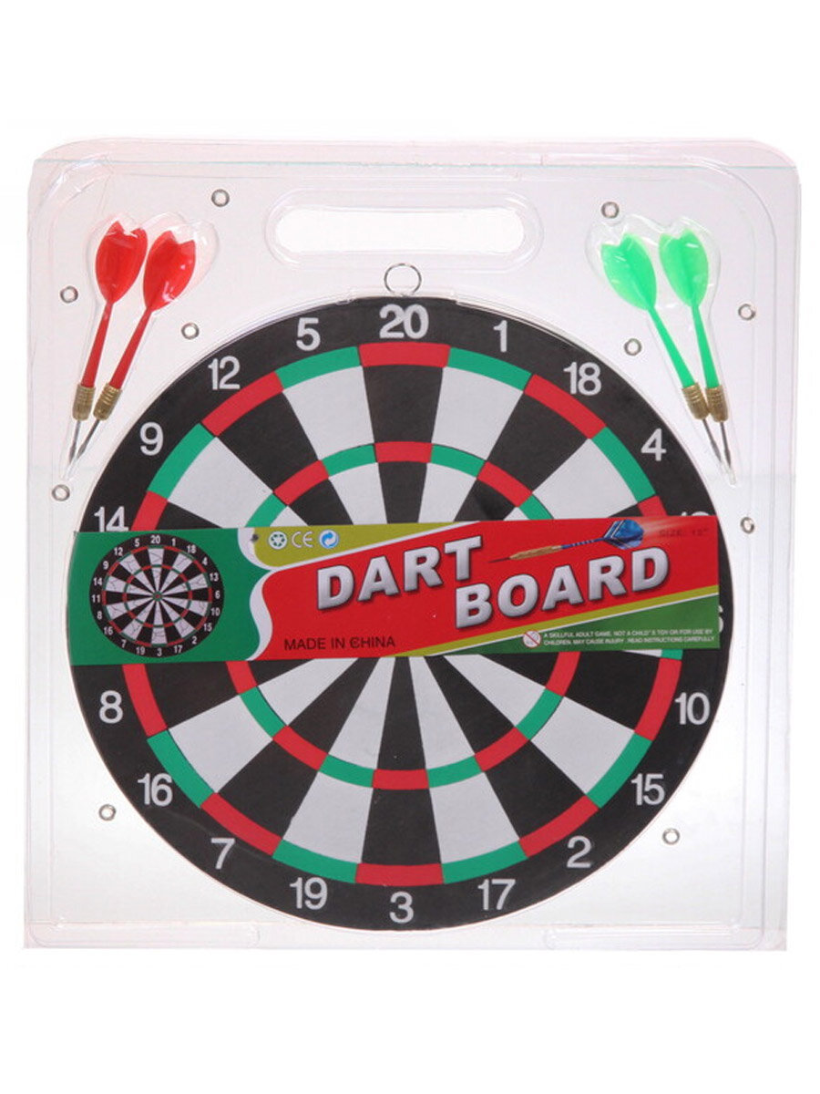 Дартс КНР мишень 29 см и 4 дротика, игла, в блистере (280-309)