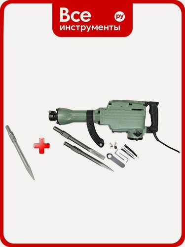 Изображение товара Набор Электрический отбойный Молоток Спец МОЭ-1650, 230В/50 Гц, 2000 уд/мин, 45 Дж, хвостовик НЕХ30, кабель