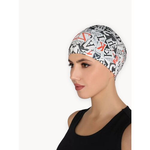 Шапочка для бассейна, водных видов спорта и плавания из микрофибры без логотипа (черный) 57-60