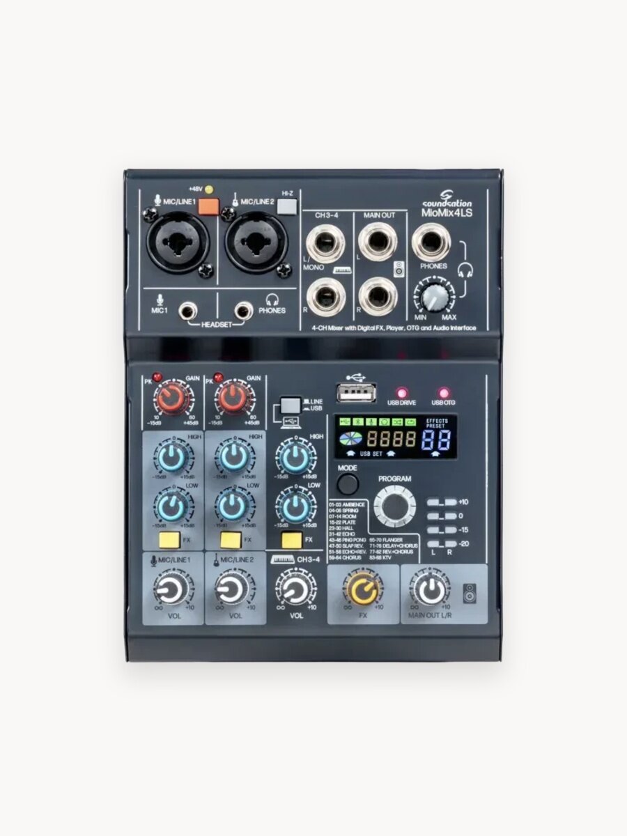Аналоговый микшер Soundsation MioMix-4LS