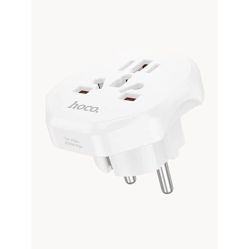 Переходник на все виды розеток Hoco AC6 Universal Conversion Plug 100-250V 10A 2500W EUUKUSAU Белый 1800₽