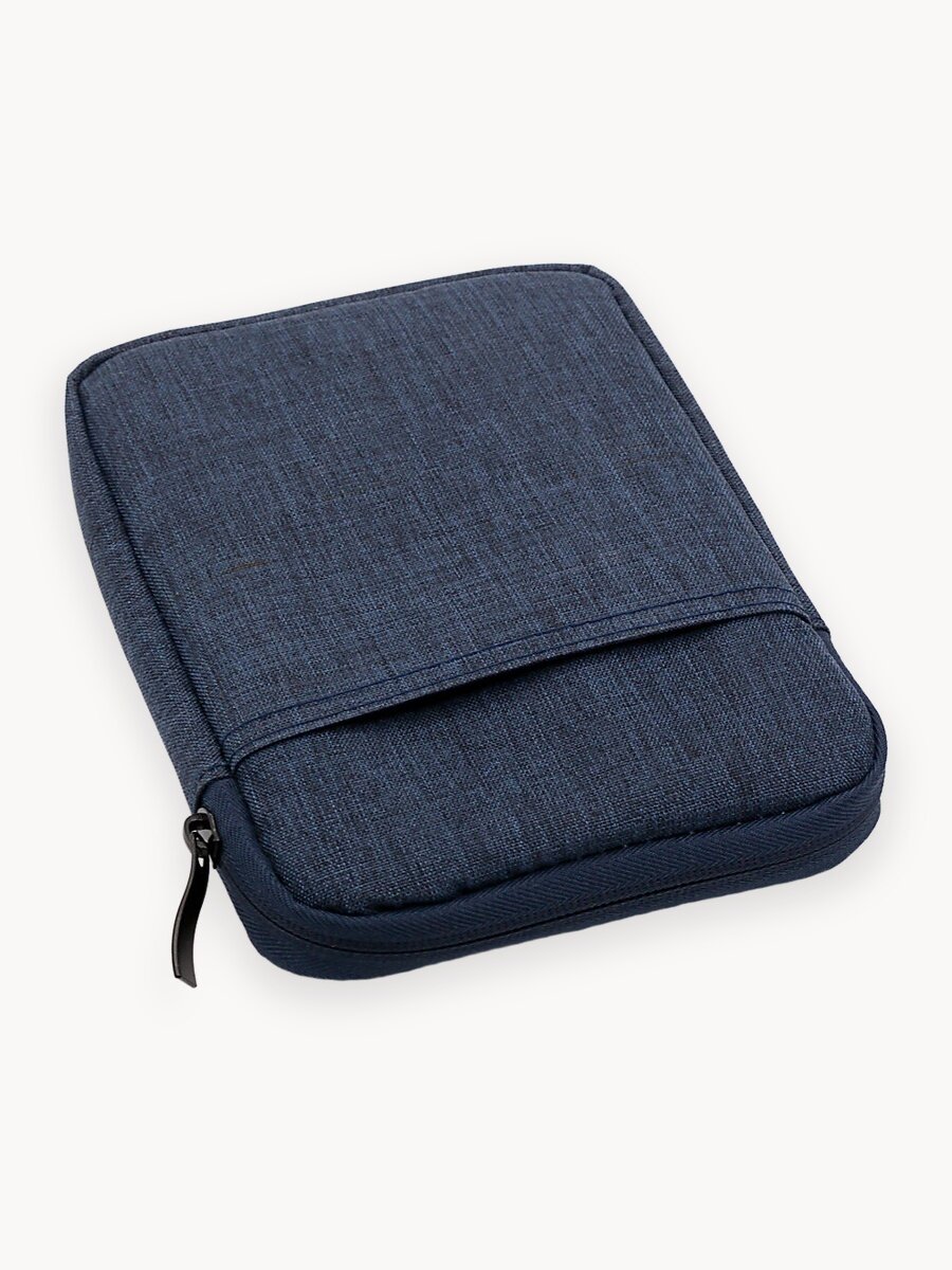 Универсальный чехол-папка AB-pouch для электронной книги 6", с отсеком для проводов и аксессуаров. Тёмно-синий
