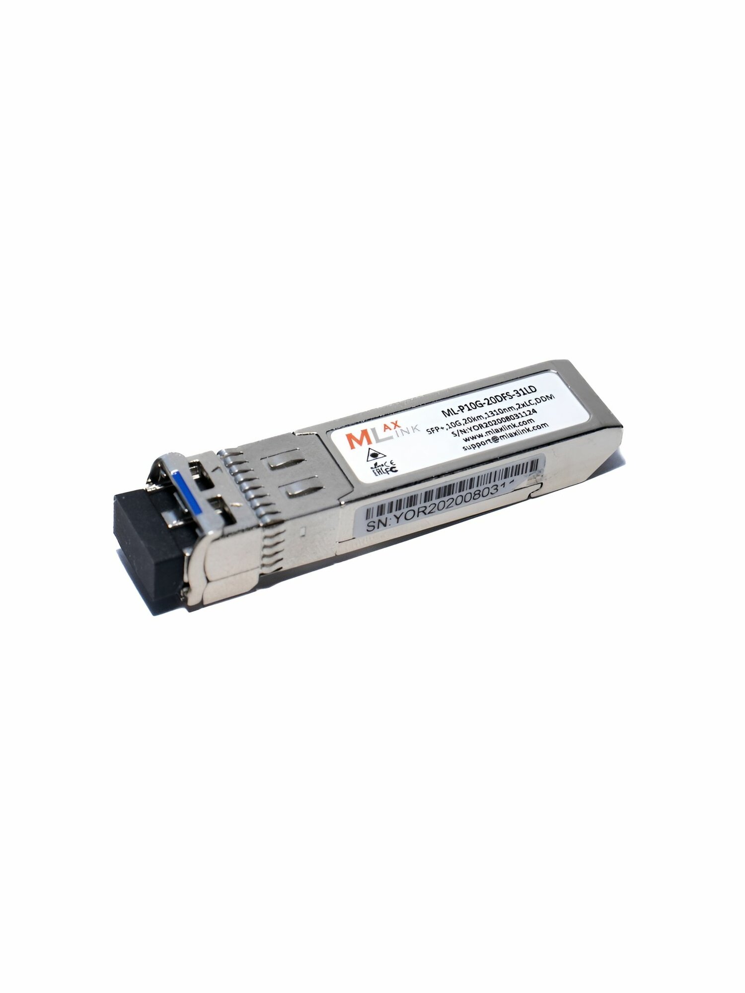 Модуль SFP+ оптический MlaxLink 10П (10Гб/с) 20км 1310нм 2xLC